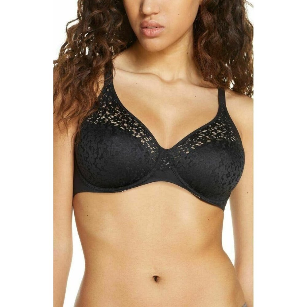 CHANTELLE Norah Underwire Non-Padded Bra Black 34DDDD #13F1 NEW - Picture 2 of 12